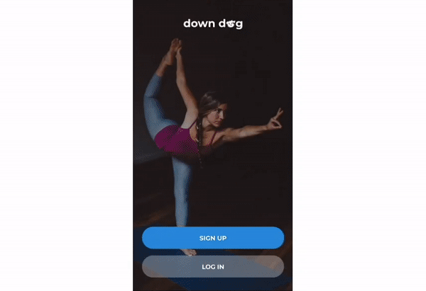 Down Dog’s user onboarding facilitates personalization.